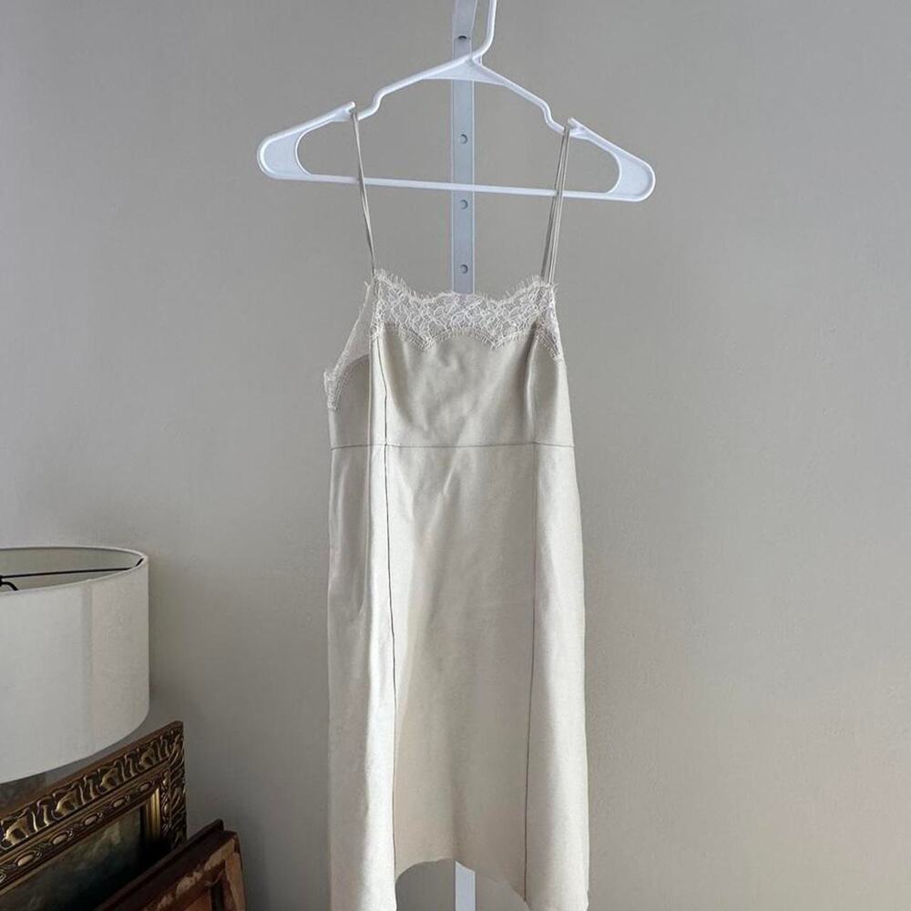 Zara cream lace faux leather